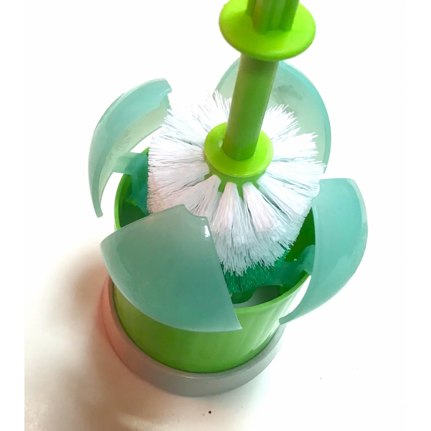 ANCHOR แปรงทำความสะอาดสุขภัณฑ์ พร้อมที่เก็บ รุ่น อีซี่แสตนด์ สีเขียว