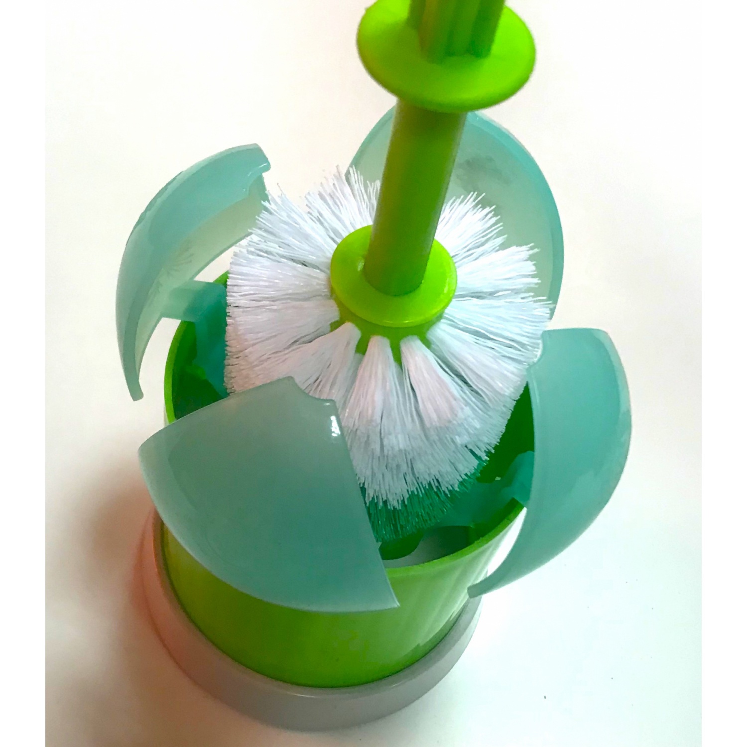 ANCHOR แปรงทำความสะอาดสุขภัณฑ์ พร้อมที่เก็บ รุ่น อีซี่แสตนด์ สีเขียว