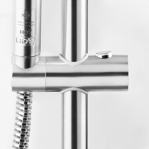 HOY Rain shower ครบชุดหัวกลมขนาด 10 นิ้ว  สเตนเลส 304 รุ่น FJVHZ-C144WZ สีซาติน