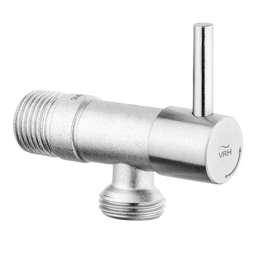 VRH สต๊อปวาล์ว 2 ทางแบบติดผนัง สเตนเลส304 รุ่น HFVJC-9120K11  สีซาติน