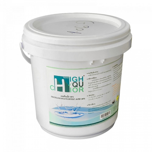 HIGHQUCHLOR คลอรีนเกล็ด ฆ่าเชื้อโรค 90% บรรจุ 5 KG/ถ้ง