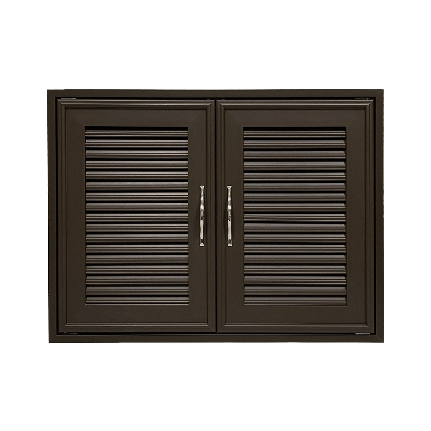 CLOSE บานซิงค์คู่ UPVC รุ่น BARRON ขนาด 84x64 ซม. สีโอ๊คแดง
