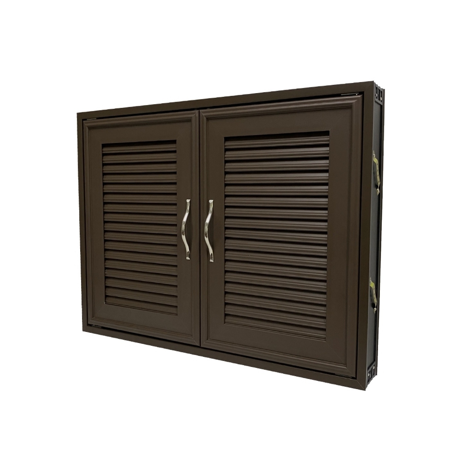 CLOSE บานซิงค์คู่ UPVC รุ่น BARRON ขนาด 84x64 ซม. สีโอ๊คแดง