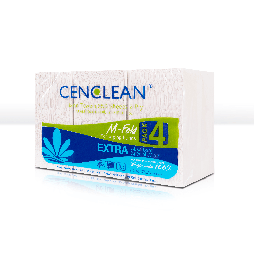 ក្រដាសជូតដៃ M-FOLD CENCLEAN (4 កញ្ចប់ ថែម 2 កញ្ចប់)