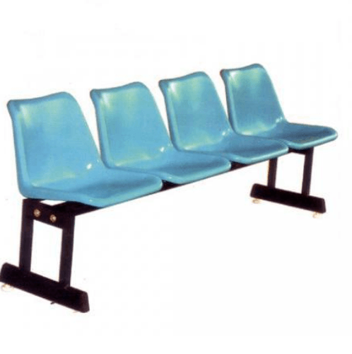 SBL เก้าอี้แถว 4 ที่นั่ง ขาคู่ สีฟ้า