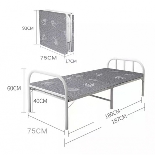 Truffle เตียงเสริมพับเก็บได้ รุ่น ROU75GY ขนาด 187x75x50 ซม. สีขาว+เทา 