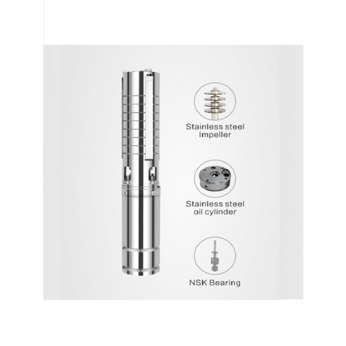 MIZUMA ปั๊มซับเมอร์สโซล่าเซลล์ 4นิ้ว 750W รุ่น4DSC5.2-67-72-750 ใบพัดสเตนเลส
