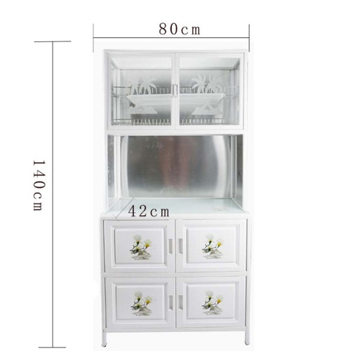 CROWN ตู้อเนกประสงค์ในครัว 80x42x140 ซม. PQS-LGZ6 สีขาว