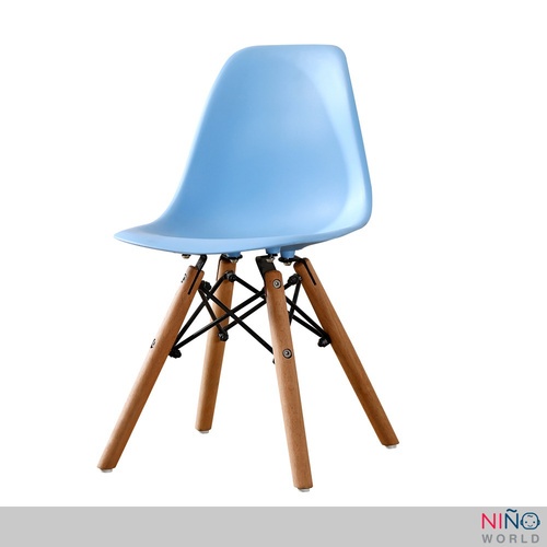 NINO WORLD เก้าอี้สไตล์โมเดิร์นที่นั่งพลาสติก ขาไม้สีบีช EM-2 คละสี