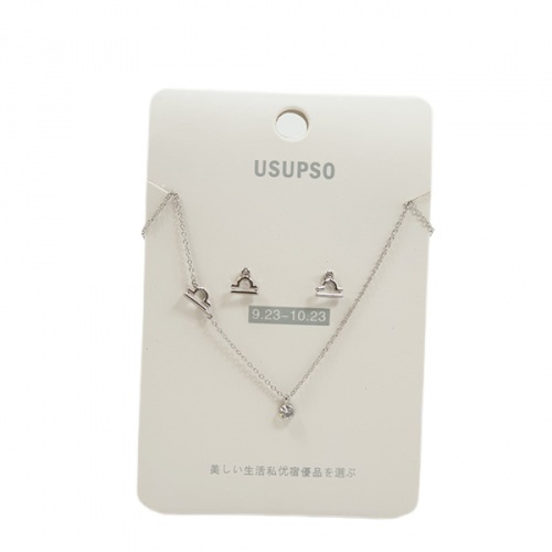 USUPSO ชุดต่างหู+สร้อยคอ (Libra) (#H)