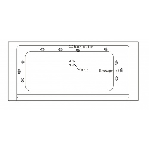 Verno อ่างสปาระบบน้ำวน (แบบลอย) รุ่น คีริน-พรีเมี่ยม VN-475S ขนาด 80x170x58 ซม.