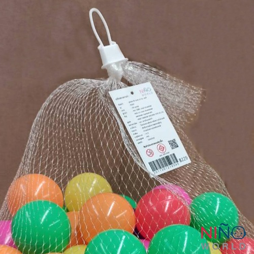 NINO World ลูกบอล PE รุ่น OC001 ขนาด 5.5 ซม. คละสี 100 pcs/ชุด