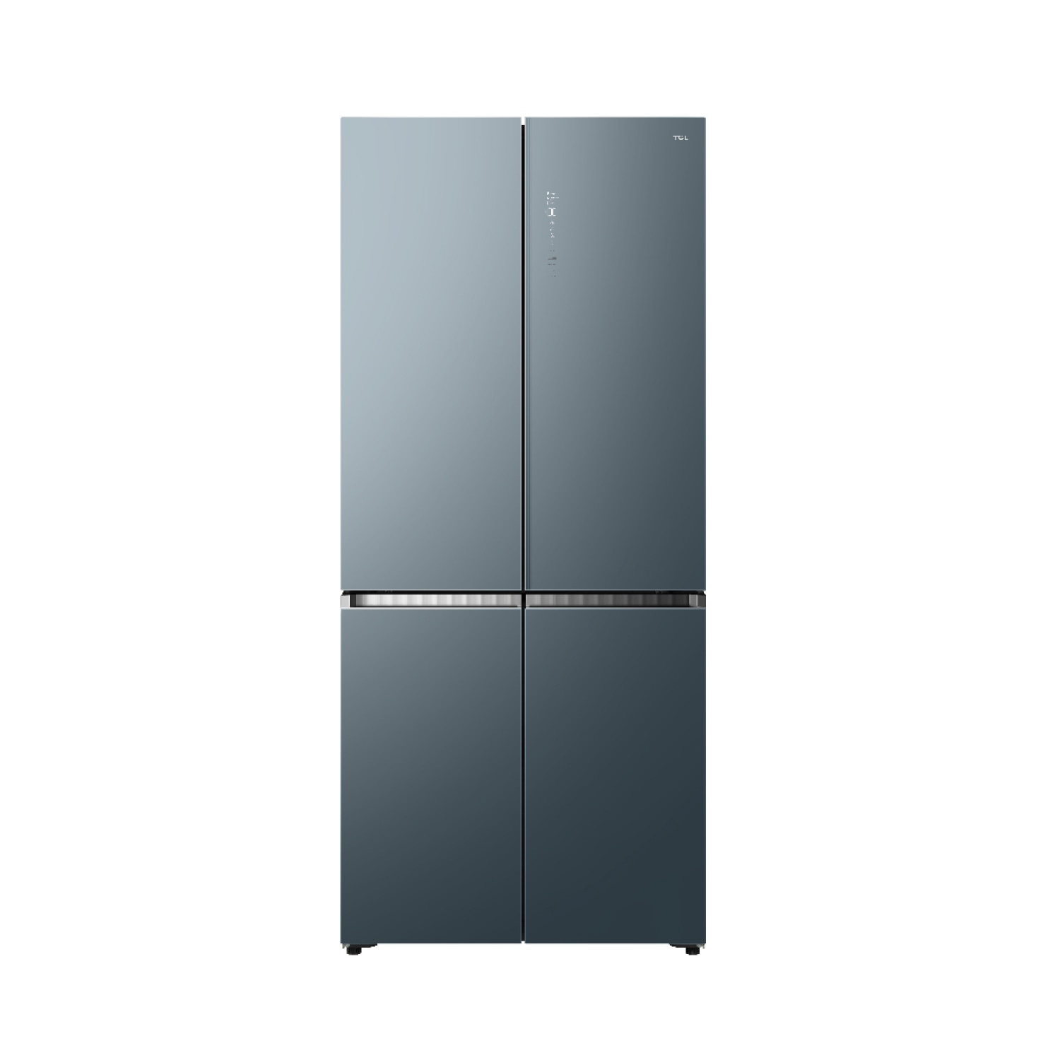 TCL ตู้เย็น 4 ประตู Free built-in 18.4 คิว RT52GCCDE  สี Glacier Blue Glass