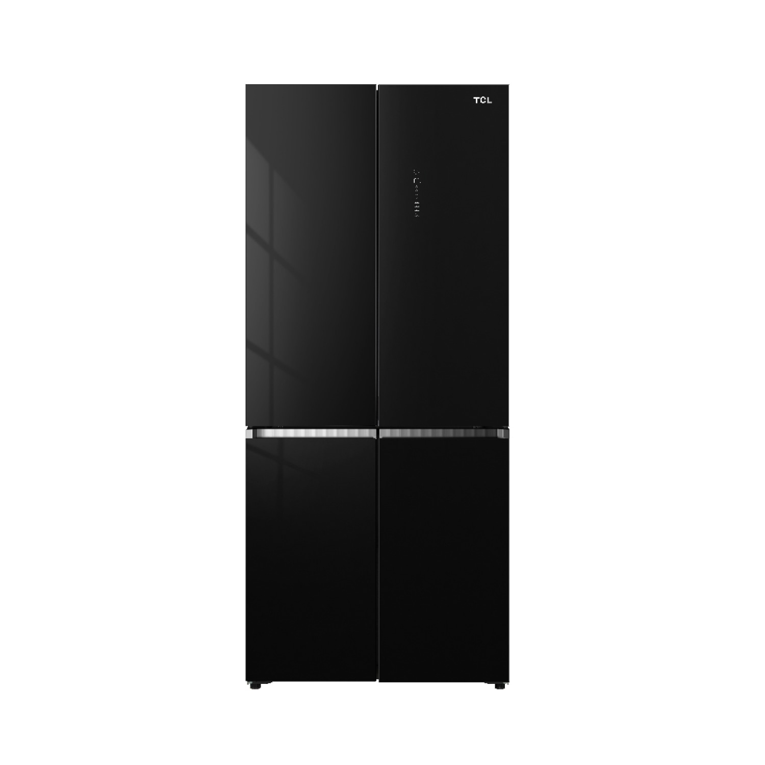TCL ตู้เย็น 4 ประตู Free built-in 18.4 คิว RT52GCCDB  สี Black Glass