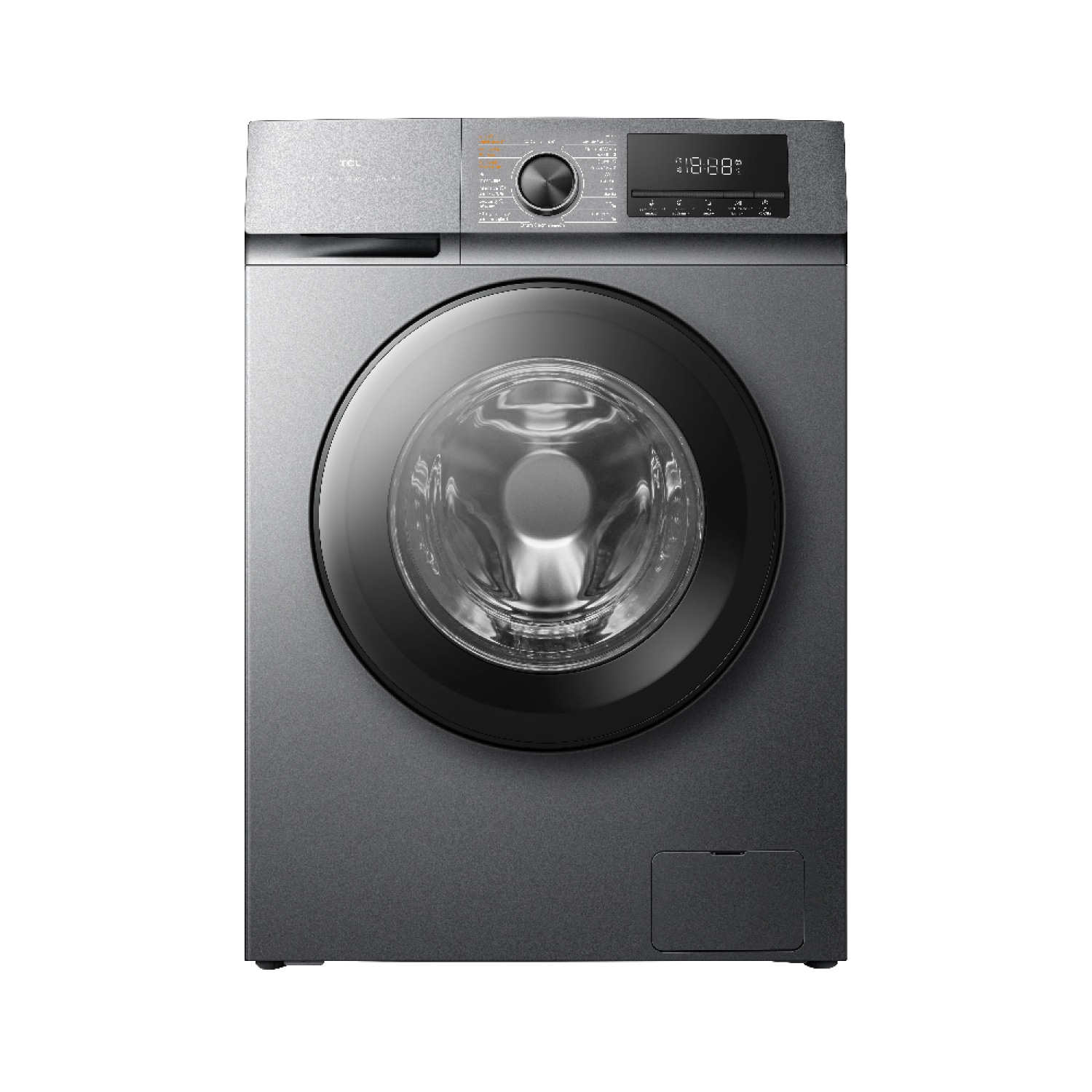 TCL  เครื่องซักผ้าฝาหน้าซัก-อบ 12/8 KG รุ่น WT12EPWDG สี Silver