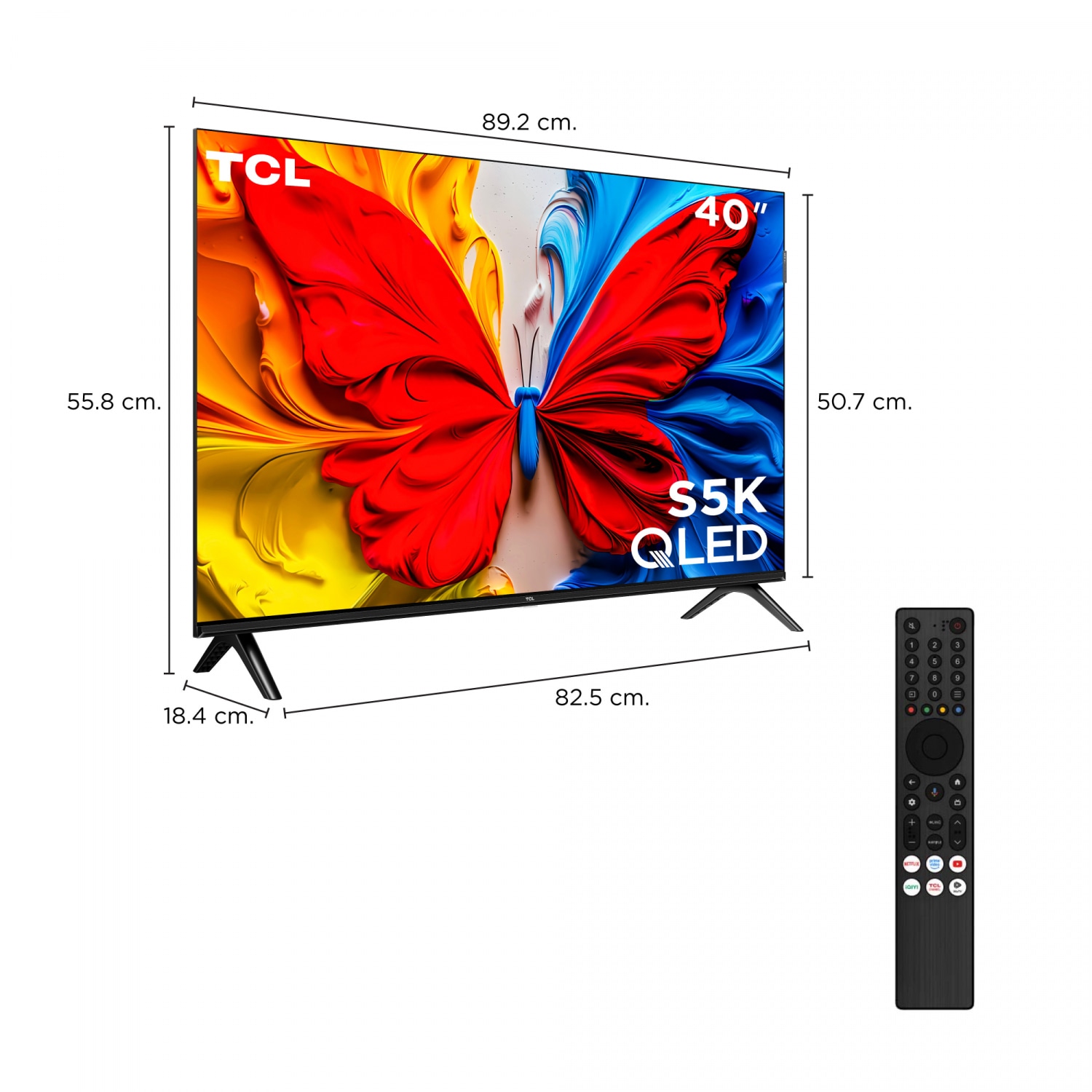 TCL โทรทัศน์ QLED TV ขนาด 40 นิ้ว รุ่น 40S5K สีดำ