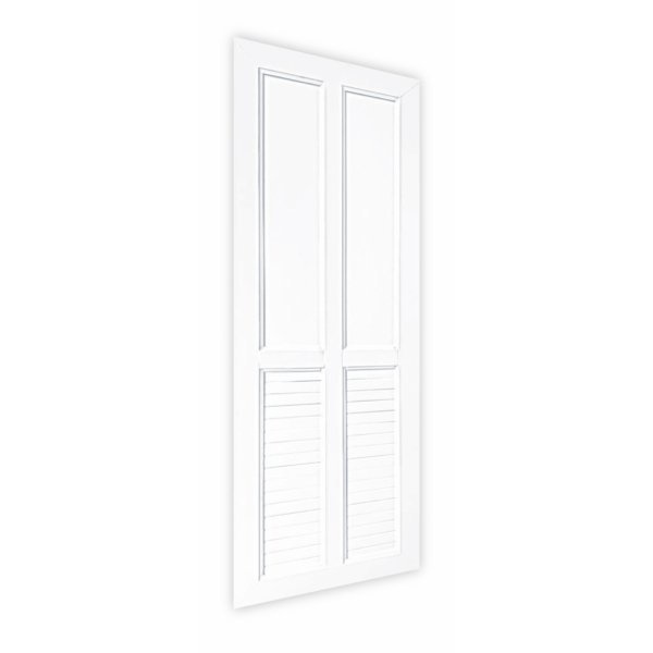 WELLINGTAN ประตู UPVC พร้อมวงกบ รุ่น BT-002 ขนาด 70x200 ซม. สีขาว (ไม่เจาะลูกบิด)