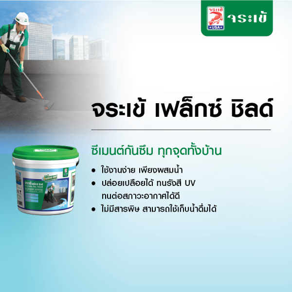 จระเข้ เฟล็กซ์ ชิลด์ (ซีเมนต์กันซึม1 K) 1 Kg. 