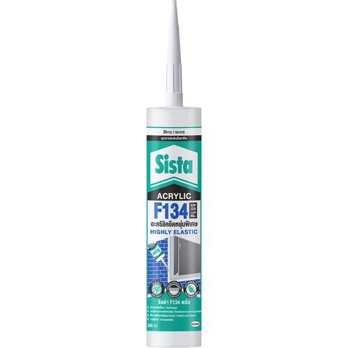 SISTA กาวยาแนวอะครีลิค F-134  สีขาว