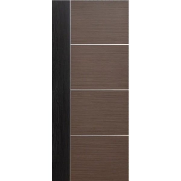 ECO-DOOR  ประตู WPC รุ่น WP3 ภายใน ขนาด 80x200 ซม. สีเกรย์โอ๊ค (ไม่เจาะลูกบิด)