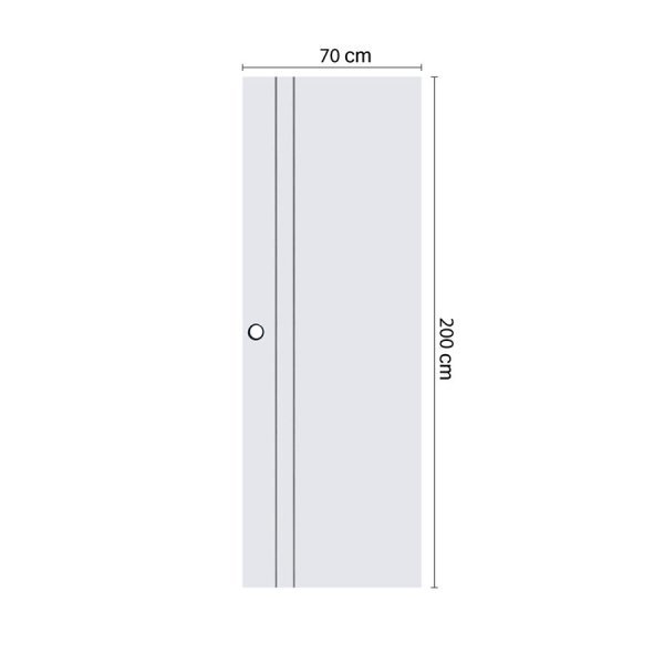ECO-DOOR  ประตู UPVC เอ็กซ์ทรูชั่น  รุ่น P2 ภายใน ขนาด 70x200 ซม. สีขาว (เจาะลูกบิด)
