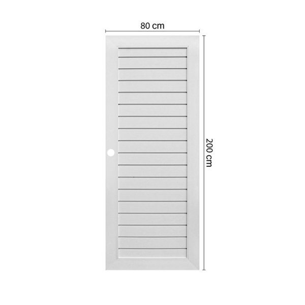 ECO-DOOR  ประตู UPVC โปรไฟล์  รุ่น TLW ภายนอกและภายใน ขนาด 80x200 ซม. สีขาว (เจาะลูกบิด)