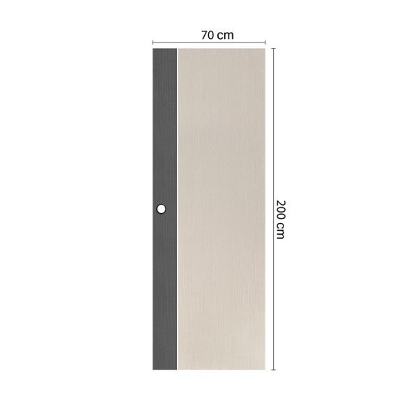 ECO-DOOR  ประตู UPVC เอ็กซ์ทรูชั่น  รุ่น PD1 ภายใน ขนาด 70x200 ซม. สีเกรย์ไอเวอรี่ (เจาะลูกบิด)
