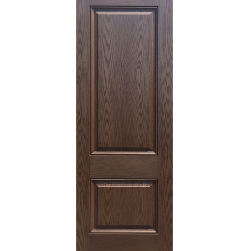 ECO-DOOR ประตูไฟเบอร์กลาส 2ฟัก 2PT 80cm.x200cm. สีโอ๊ค (ไม่เจาะ)