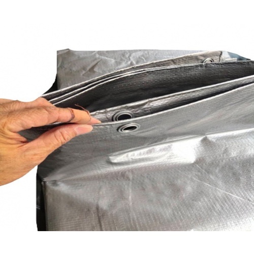 แมงป่อง ผ้าใบอย่างกลาง 6x8 M. สีเงิน