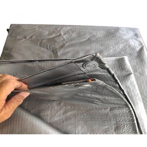 แมงป่อง ผ้าใบอย่างกลาง 4x5M. สีเงิน