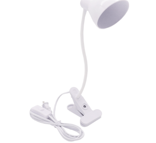 EILON โคมไฟขาหนีบหลอดขั้ว E27 พร้อมสายไฟยาว 2m รุ่น EDTJ-E27-DW02 สีขาว