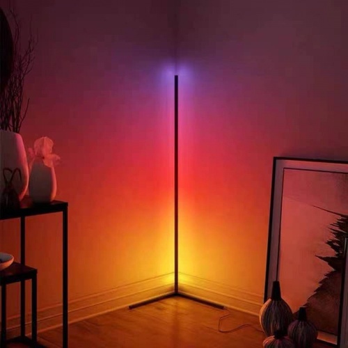 EILON โคมไฟตั้งพื้นโมเดิร์น RGB 20w พร้อมรีโมท สูง 1.45m รุ่น ALD-03 สีดำ