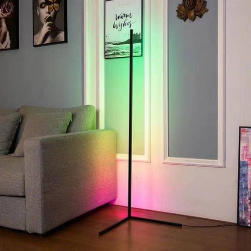 EILON โคมไฟตั้งพื้นโมเดิร์น RGB 20w พร้อมรีโมท สูง 1.45m รุ่น ALD-03 สีดำ