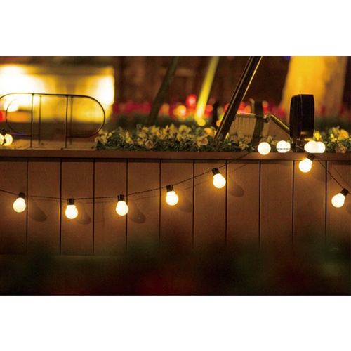 EILON สายไฟระย้า ขั้วยางกันน้ำ E27 ยาว 10m พร้อมหลอดไฟ 20 หลอด รุ่น PQS-JTQP10