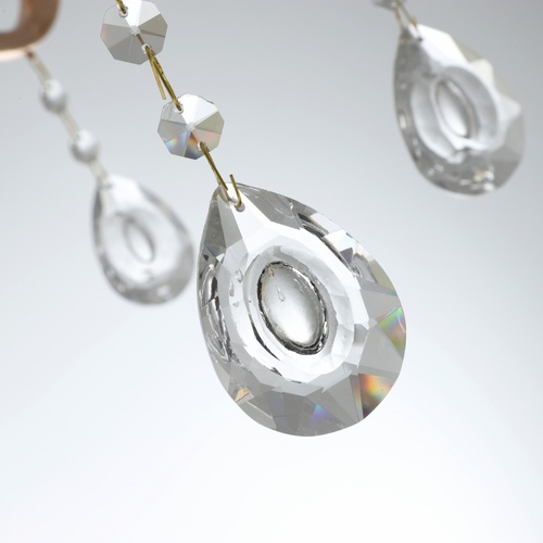 EILON โคมไฟแขวน Chandelier แบบช่อ 41W ขั้ว E14*6 รุ่น MD7615/ 6 สีขาวขอบทอง