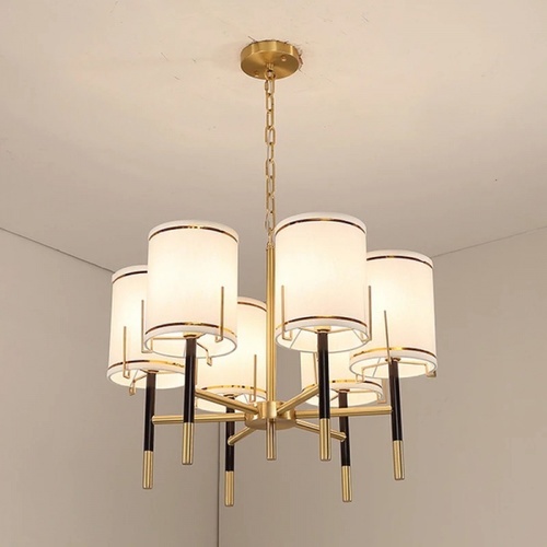 EILON โคมไฟแขวน Chandelier แบบช่อ 36W ขั้ว E27*6 รุ่น KDD7022/6 สีขาว