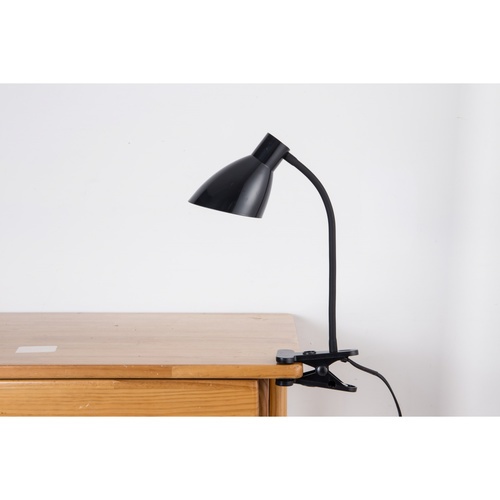 EILON โคมไฟขาหนีบหลอดขั้ว E27 พร้อมสายไฟยาว 2m รุ่น EDTJ-E27-DB02 สีดำ