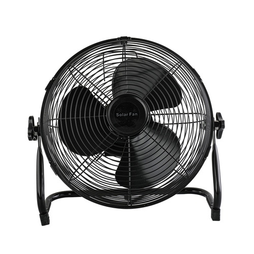 INOVA พัดลมโซล่าเซลล์ตั้งพื้น 12 นิ้ว 15W พร้อมแผง รุ่น HS-118 สีดำ