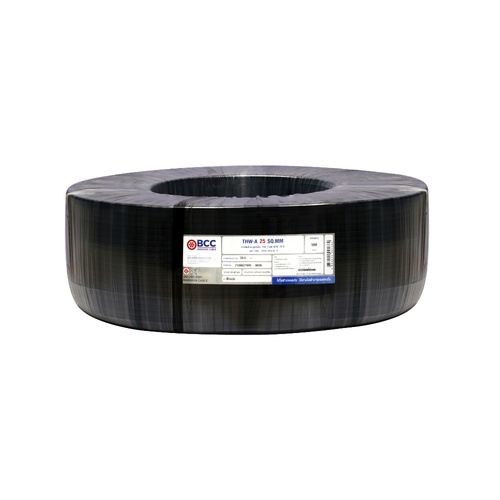 BCC สายไฟ THW-A 1x25 ตร.มม. 500 m. สีดำ