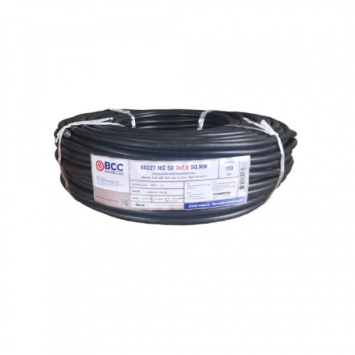 BCC สายไฟ IEC53 VCT 3x2.5 SQ.MM. 100ม. สีดำ