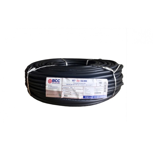 BCC สายไฟ IEC53 VCT 4x6 SQ.MM. 100ม. สีดำ