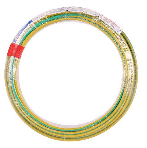 BCC สายไฟ THW 1x4 ตร.มม. 30 m. สีเขียวคาดเหลือง