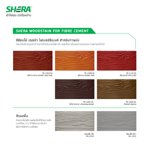 เฌอร่า สีรองพื้นไม้ไฟเบอร์ซีเมนต์ PM-1601 1 กล. สีเทา 