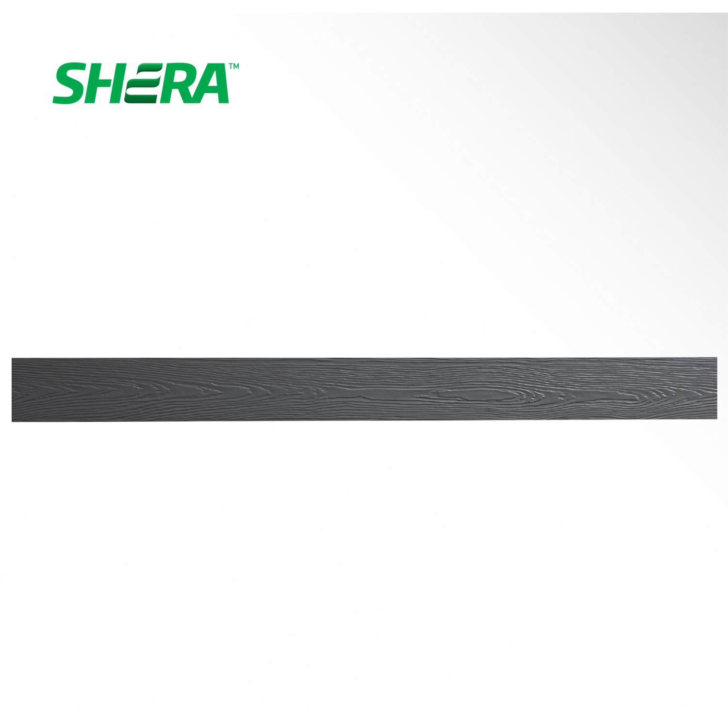 เฌอร่า ไม้ฝา รุ่นขอบตรง ลายสัก 0.8x15x300ซม. สีมิดไนท์ เกรย์