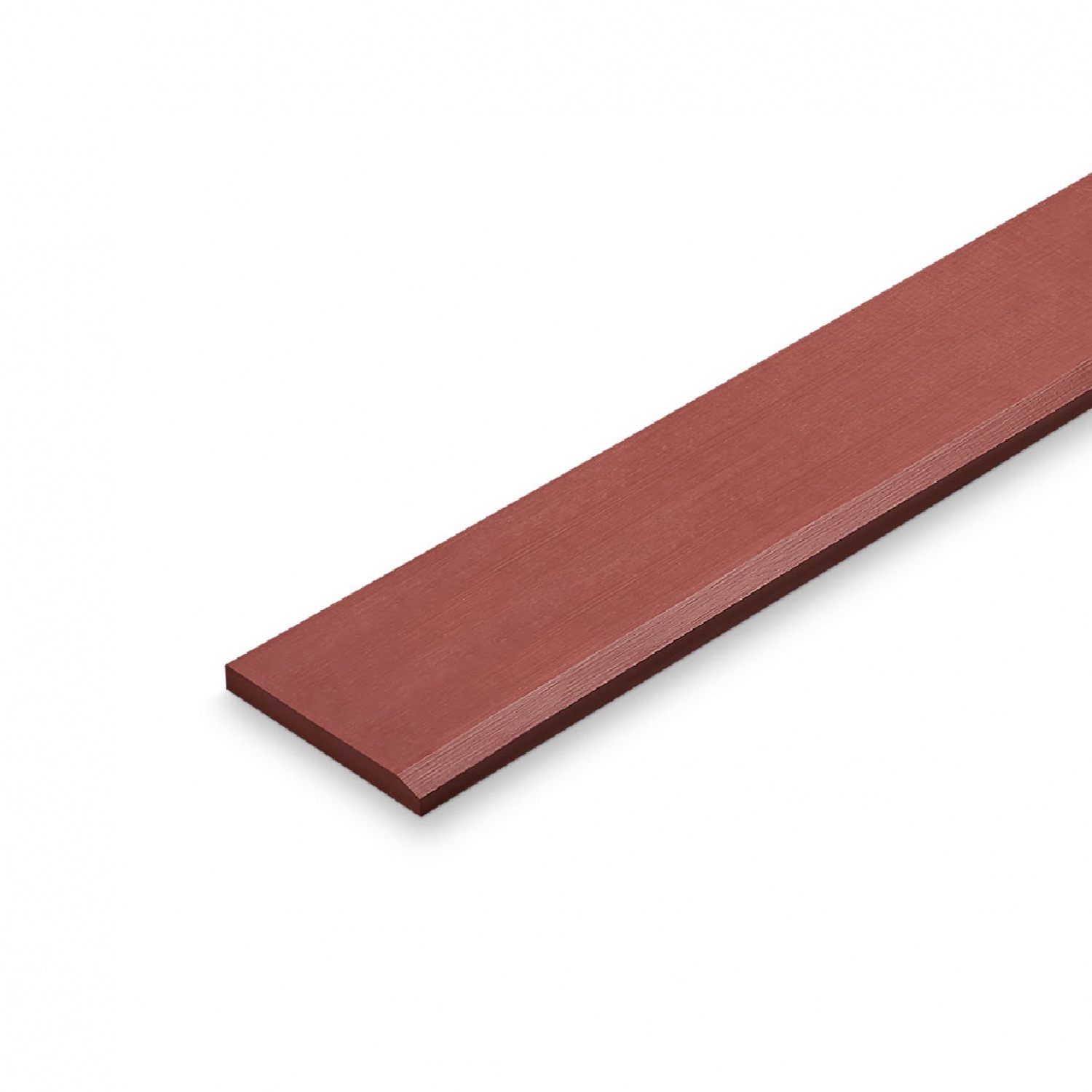 ห้าห่วง ไม้เชิงชาย รุ่นลบขอบ ผิวเรียบ 1.6x20x400 ซม. สีแดงมะฮอกกานี