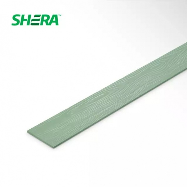 เฌอร่า ไม้ฝา รุ่นขอบตรง ลายสัก 0.8x15x300ซม. สีกรีน พาสเทล