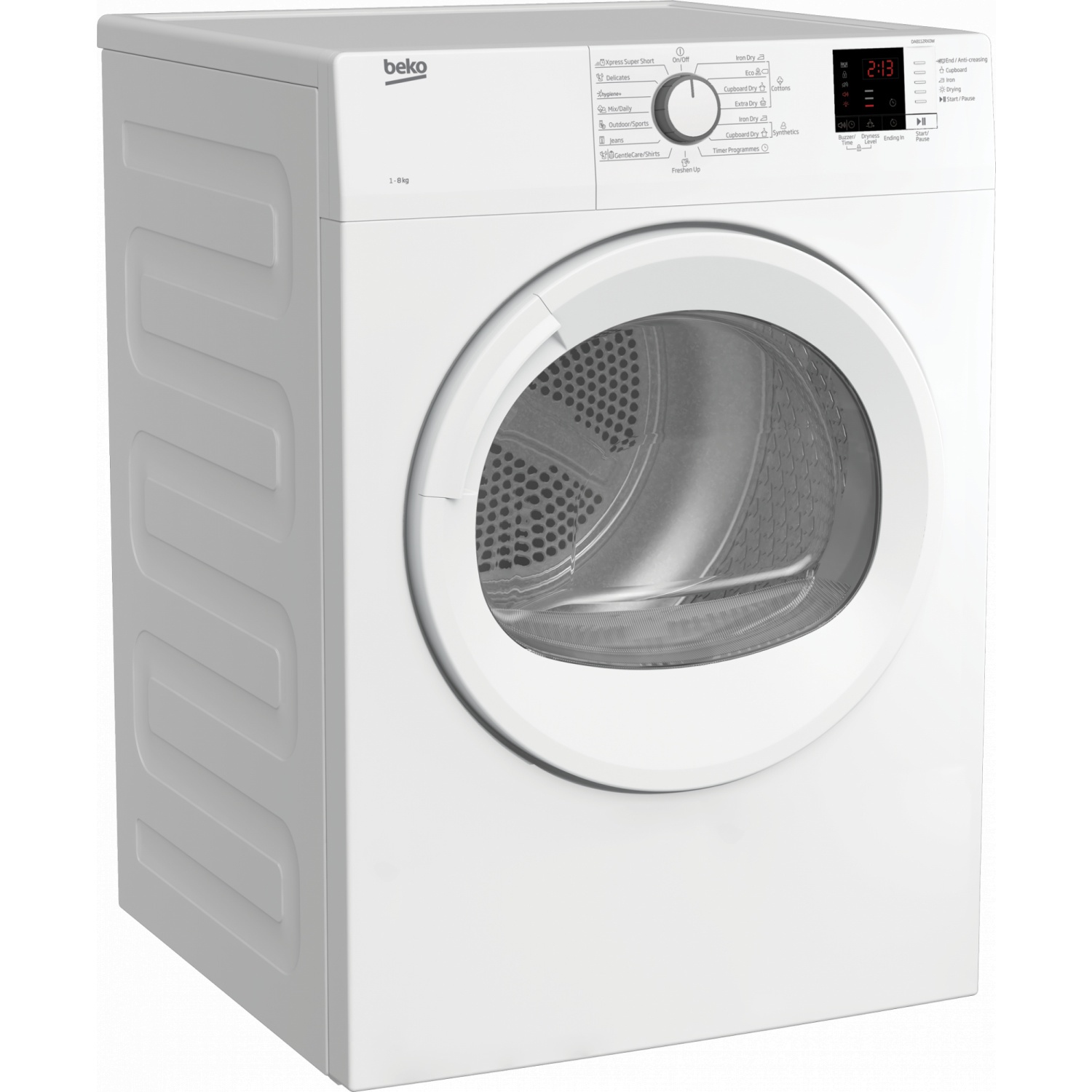 BEKO เครื่องอบผ้า ฝาใส 8 กก. DA8112RX0W สีขาว 