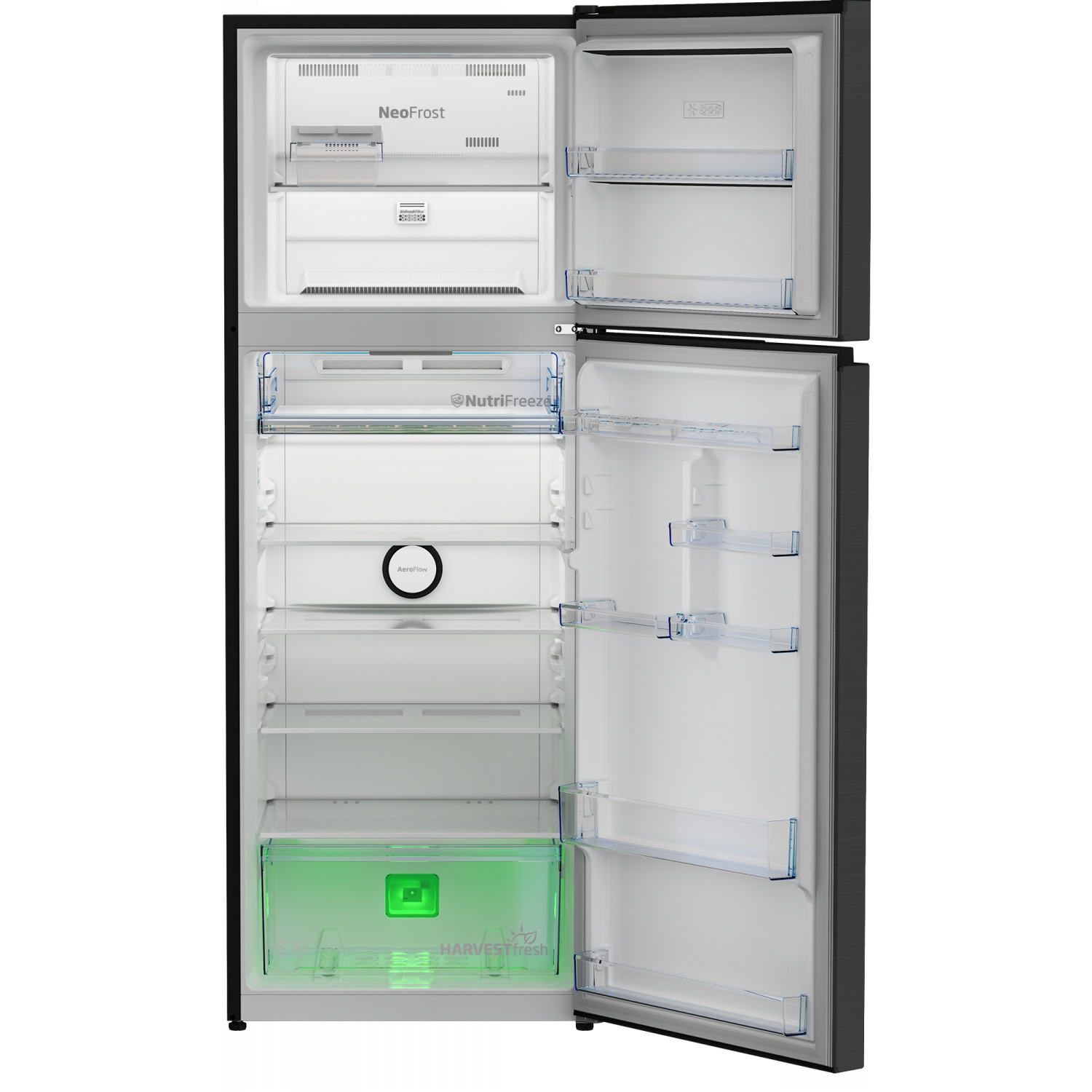 BEKO ตู้เย็น 2 ประตู 14.3 คิว รุ่น B3RDNT445I10HFSK สี Dark Inox