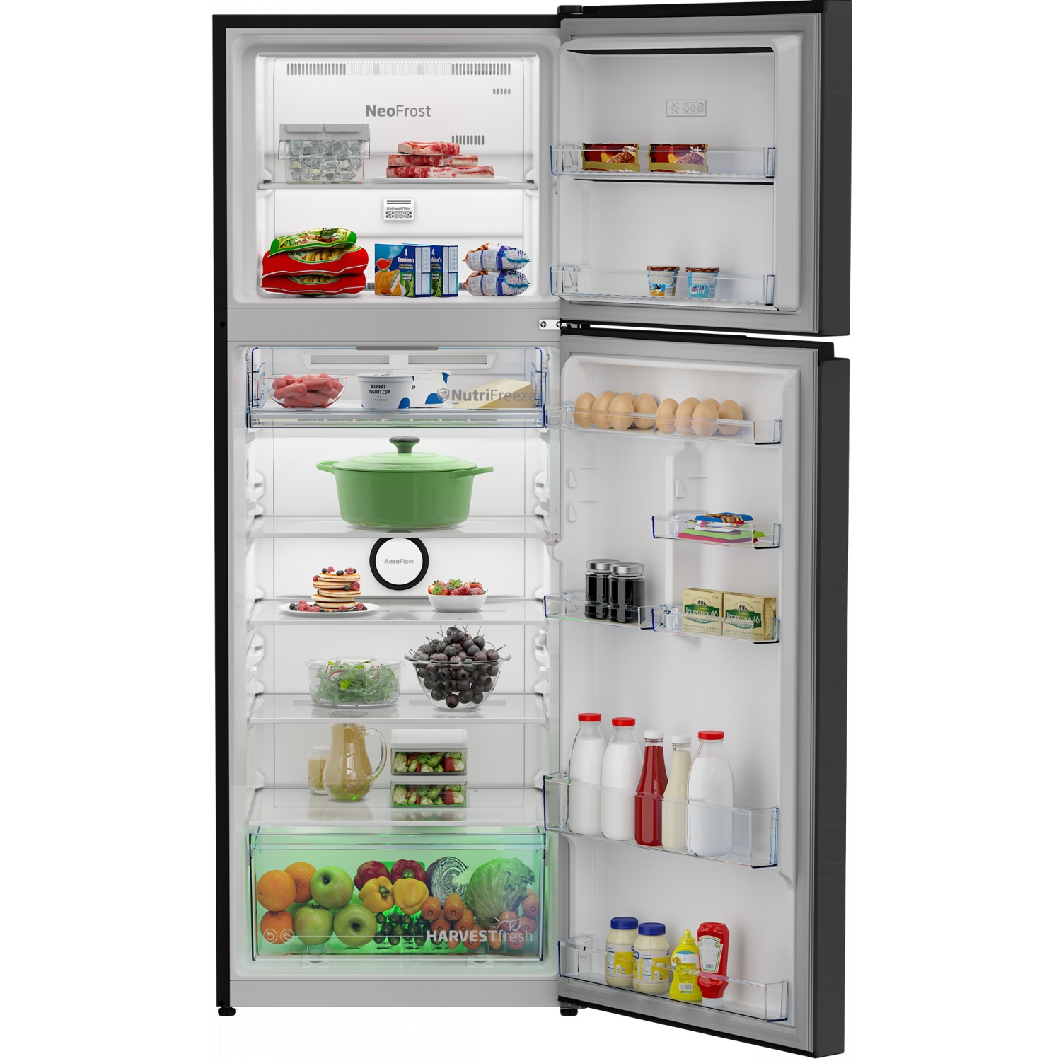 BEKO ตู้เย็น 2 ประตู 14.3 คิว รุ่น B3RDNT445I10HFSK สี Dark Inox