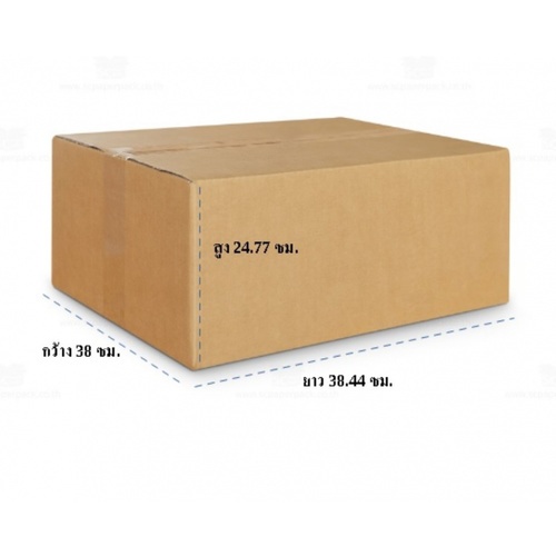 i-box OTP กล่องกระดาษฝาปิด ขนาด 38x38.44x24.77 ซม./4 นิ้ว สีน้ำตาล